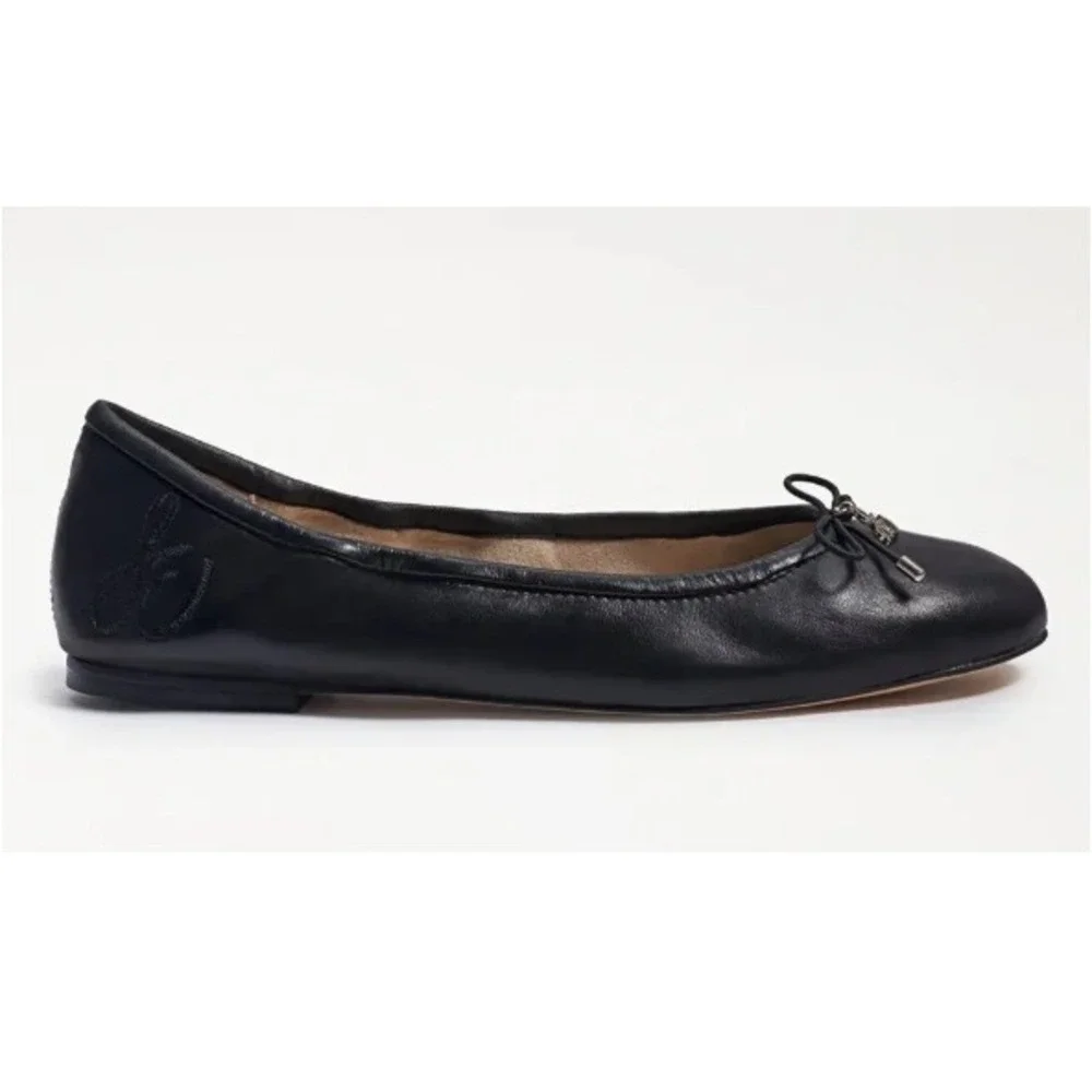 Sam Edelman‎ Kids Black Leather Felicia Ballet Flats NIB Size 12